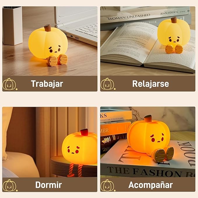 Luz Nocturna en Forma de Calabaza