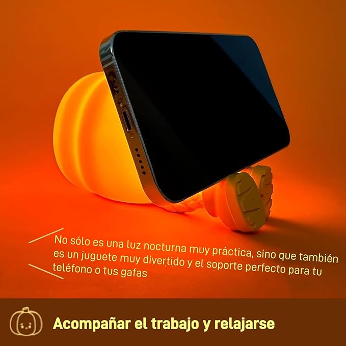 Luz Nocturna en Forma de Calabaza