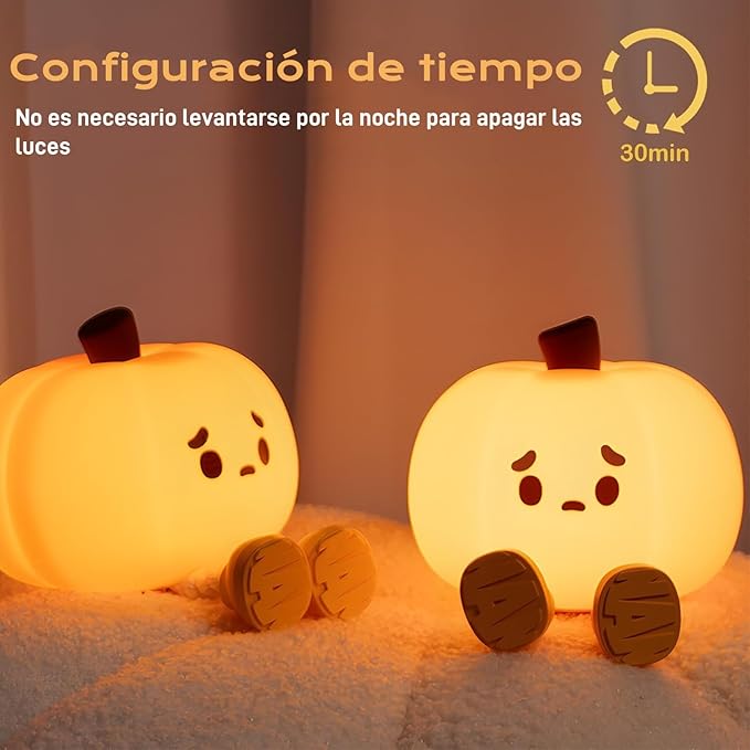 Luz Nocturna en Forma de Calabaza