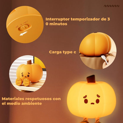 Luz Nocturna en Forma de Calabaza
